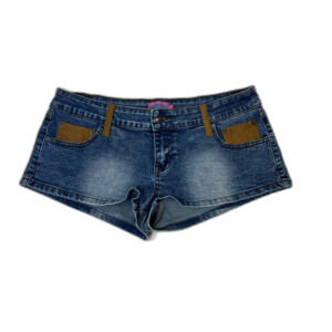 Edikted Max Low Rise Micro Denim Shorts Size L